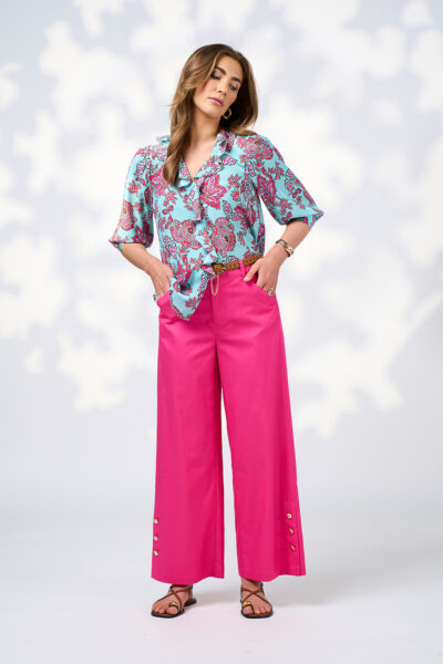 Loobie’s Story - Indie Blouse LS3012 - Tiffany Blue Multi