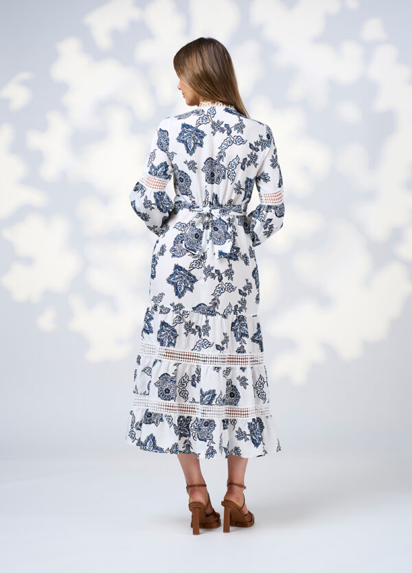 Loobie’s Story - Indie Midi Dress LS3016 - Silk White Multi - Image 5