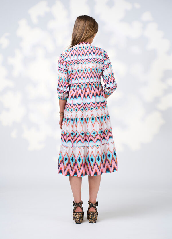 Loobie’s Story - Nomad Midi Dress LS3035N - White Multi - Image 2