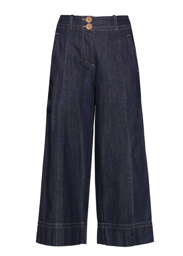 POL - Carsen Crop Pant PP5605 - Dark Denim - Image 6