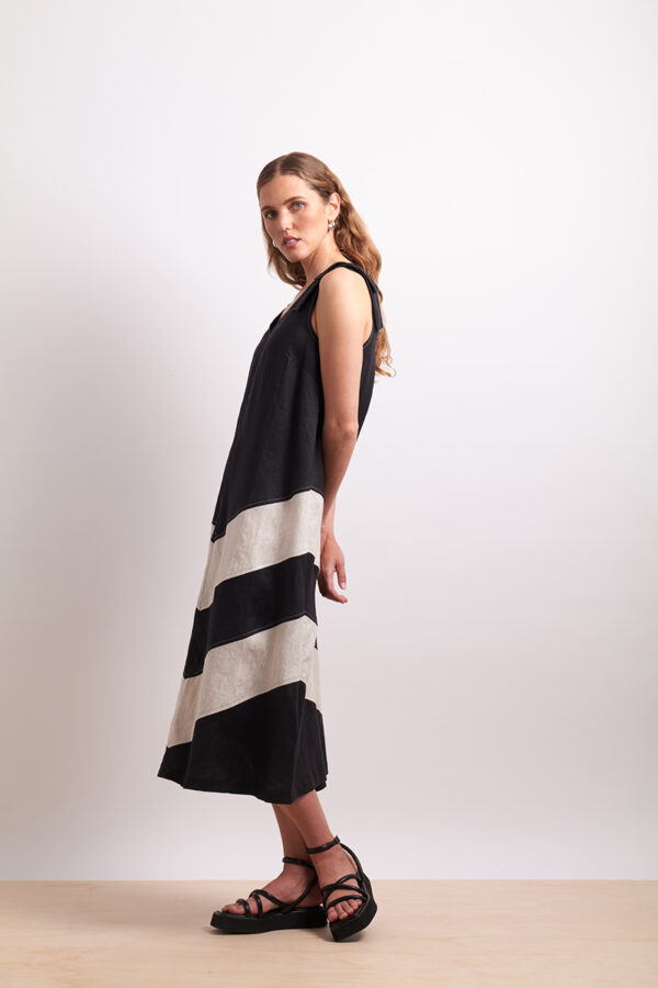 Neris- The Mixer Dress SN2781 - Black Sesame - Image 3