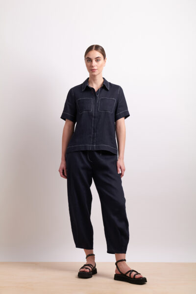 Neris - In Contrast Shirt SN2788 - Indigo