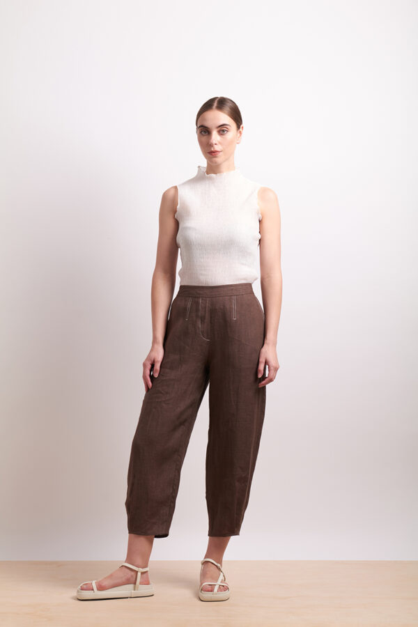 Neris - In Contrast Pant SN2785 - Cocoa - Image 2