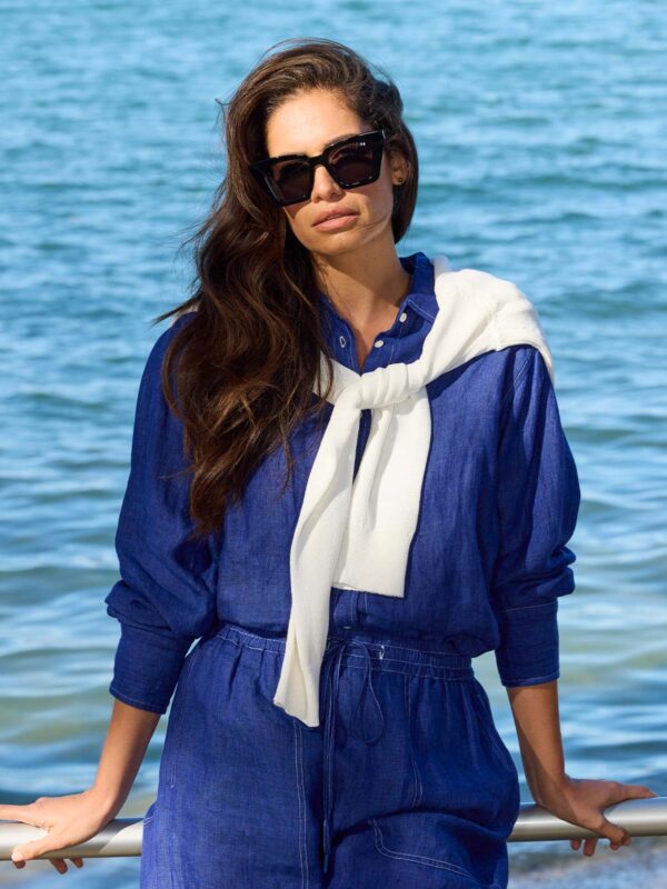 SILLS - 12740 Princeton Linen Shirt- Iris