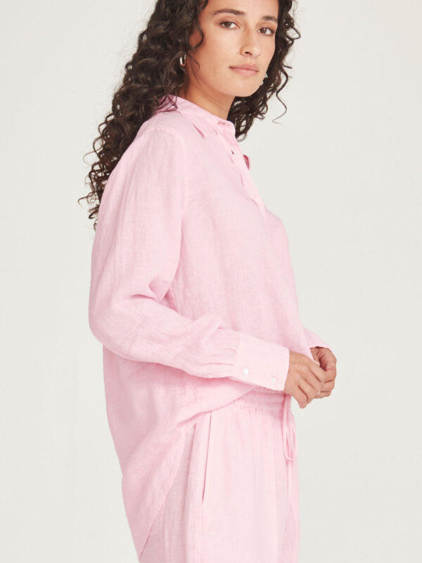 SILLS - 12740 Princeton Linen Shirt- Pink - Image 3