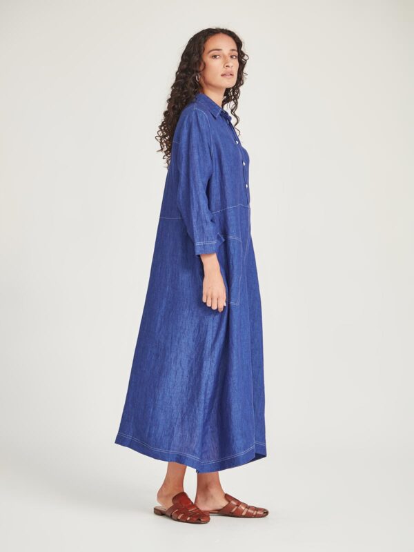 SILLS-Sofia Linen Shirtdress 12741- IRIS - Image 2