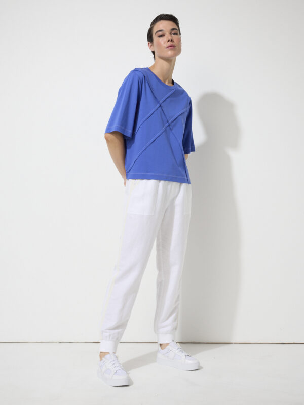 MARCO POLO -Pinstitch Tee Blue Mist - Image 2