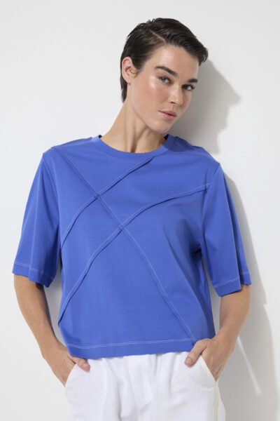 MARCO POLO -Pinstitch Tee Blue Mist