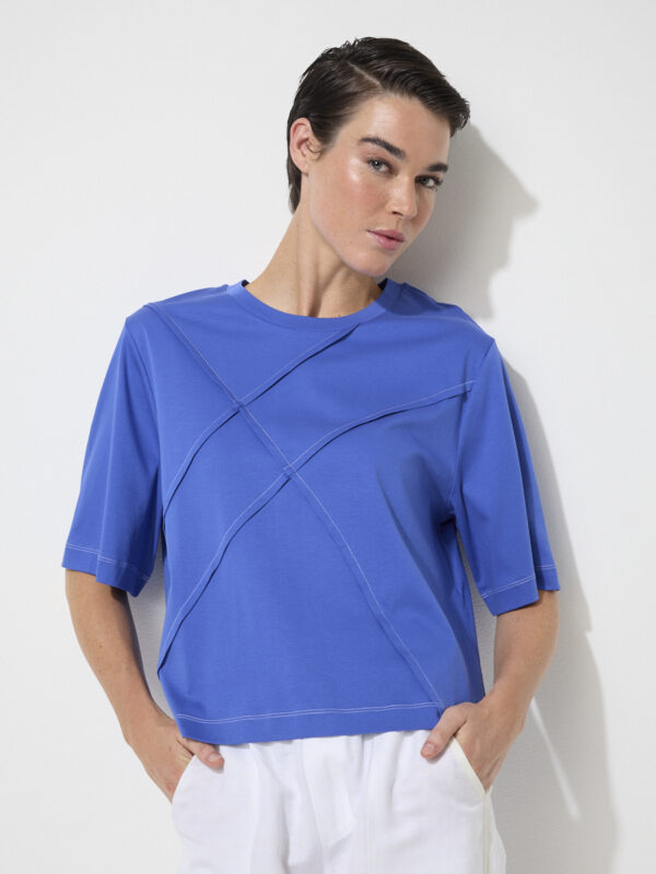 MARCO POLO -Pinstitch Tee Blue Mist