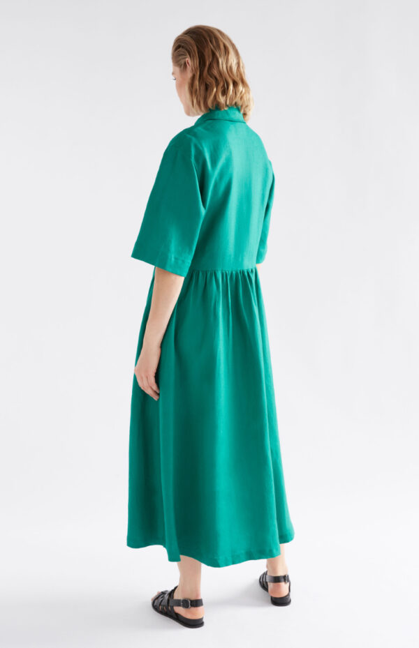 ELK - Llinen Light Dress - Deep Teal - Image 3