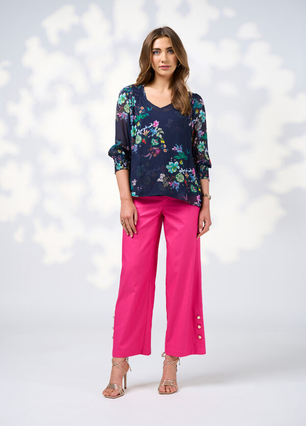 Loobie’s Story - La Boheme Top LS3008 - Indigo Multi - Image 2