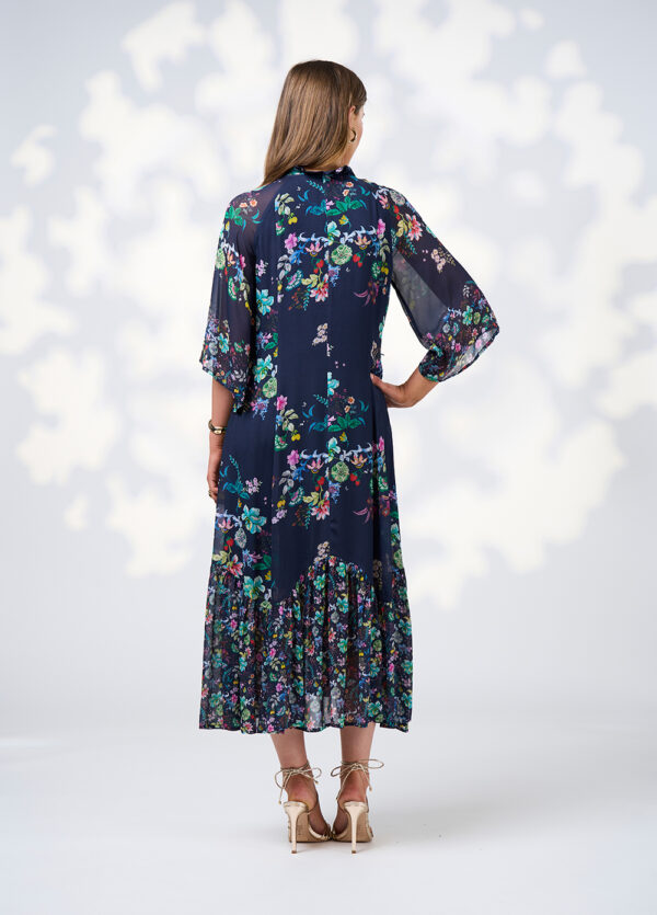 Loobie’s Story - La Boheme Midi Dress LS3010 - Indigo Multi - Image 3