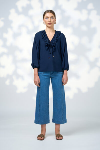 Loobie’s Story - Evie Blouse LS3021 -Indigo