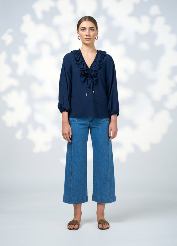 Loobie’s Story - Evie Blouse LS3021 -Indigo