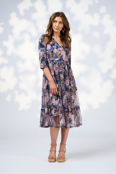 Loobie’s Story - Maeve Tulle Dress LS3027 - Indigo Multi
