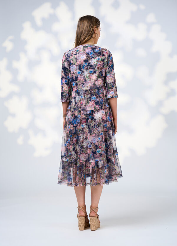 Loobie’s Story - Maeve Tulle Dress LS3027 - Indigo Multi - Image 3