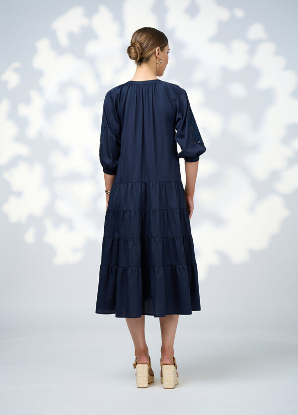 Loobie’s Story - Calli Midi Dress LS3077 - Indigo - Image 2