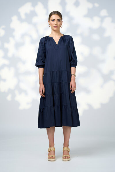 Loobie’s Story - Calli Midi Dress LS3077 - Indigo