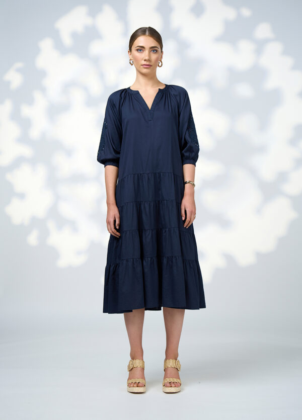Loobie’s Story - Calli Midi Dress LS3077 - Indigo