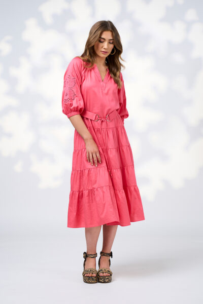 Loobie’s Story - Calli Midi Dress LS3077 - Watermelon