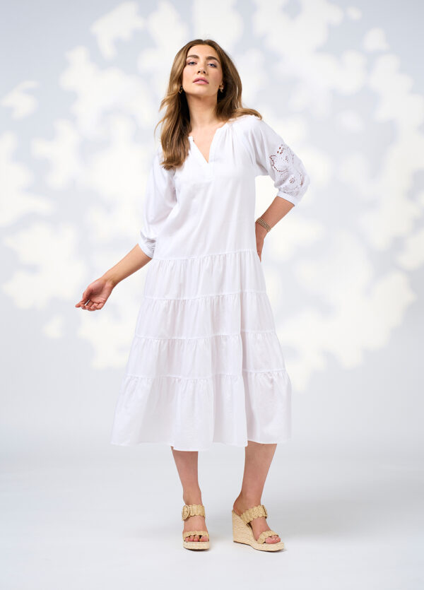 Loobie’s Story - Calli Midi Dress LS3077 - White