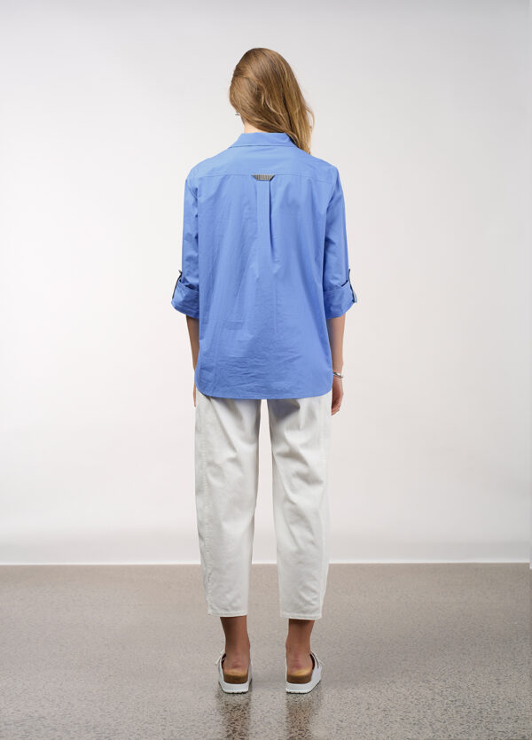 Madly Sweetly - Mixed Media Shirt MS1613 - Sky - Image 2