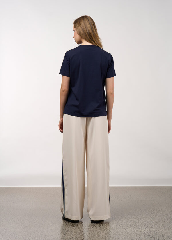 Madly Sweetly - Linear Tee MS1617 - Navy - Image 4