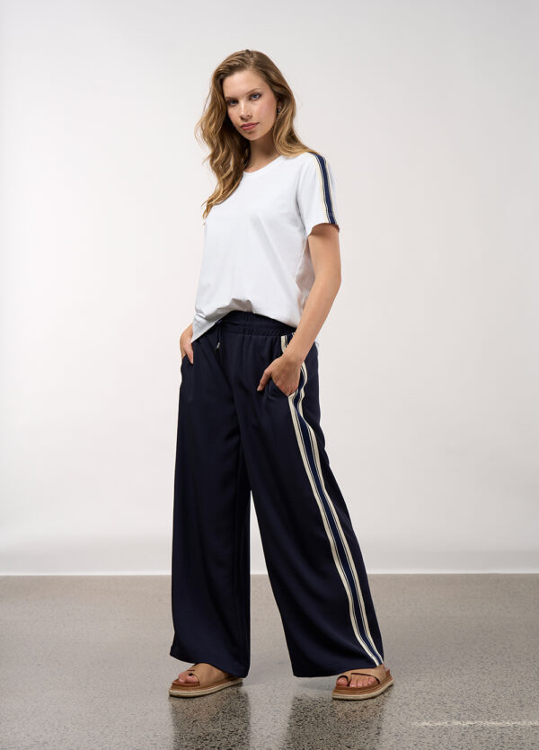 Madly Sweetly - Linear Tee MS1617 - White - Image 4
