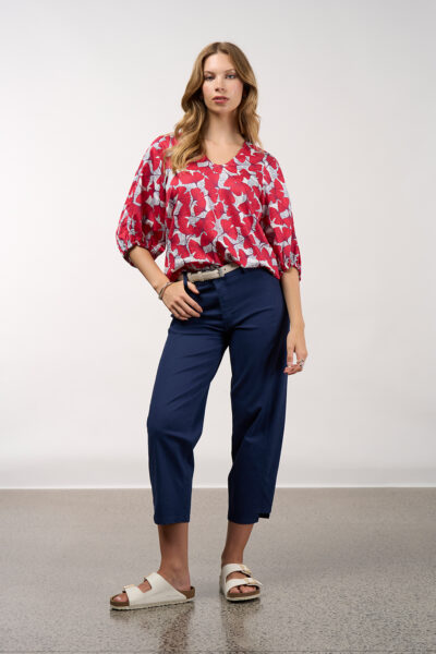 Madly Sweetly - Take Flight Top MS1633 - Poppy Multi