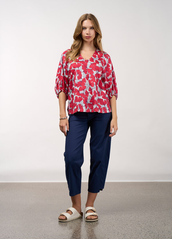 Madly Sweetly - Take Flight Top MS1633 - Poppy Multi - Image 2