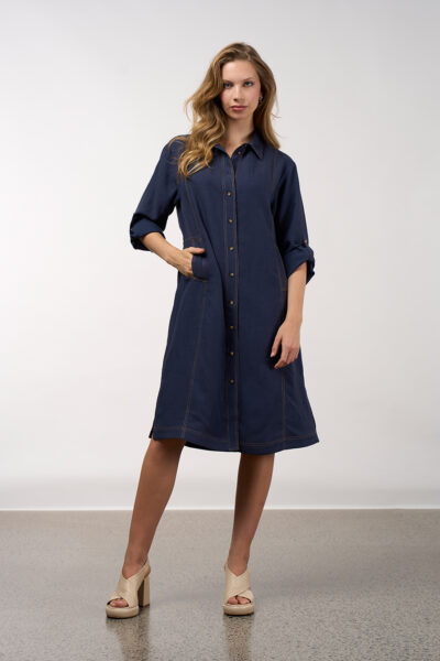 Madly Sweetly - Aspect Trench Dress MS1661 - Navy