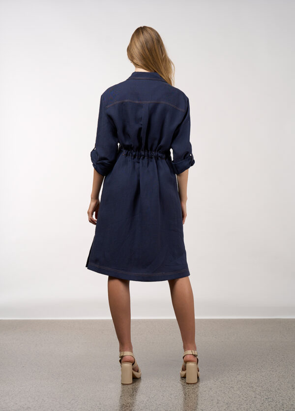 Madly Sweetly - Aspect Trench Dress MS1661 - Navy - Image 5
