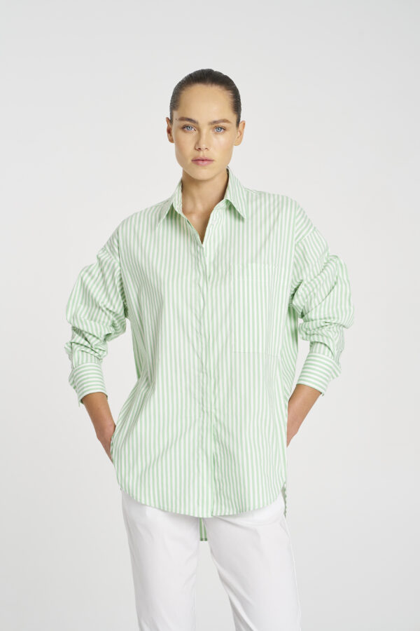 Mela Purdie - Relaxed Pocket Shirt F731 8101 - Miami/White