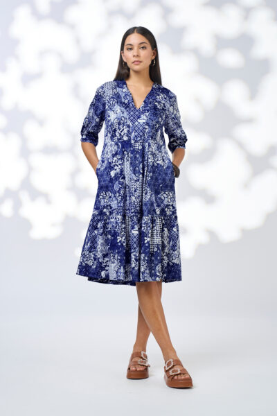 Loobie’s Story - Isla Dress LS3105 - Cobalt Multi