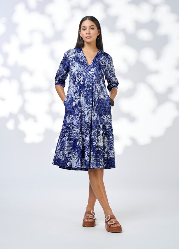 Loobie’s Story - Isla Dress LS3105 - Cobalt Multi