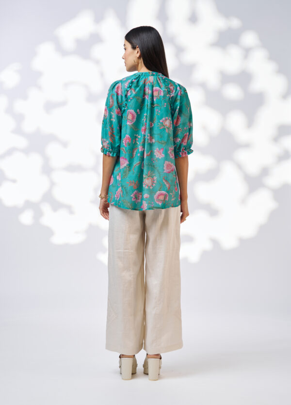 Loobie’s Story - Anaphora Top LS3113 - Aqua Multi - Image 2