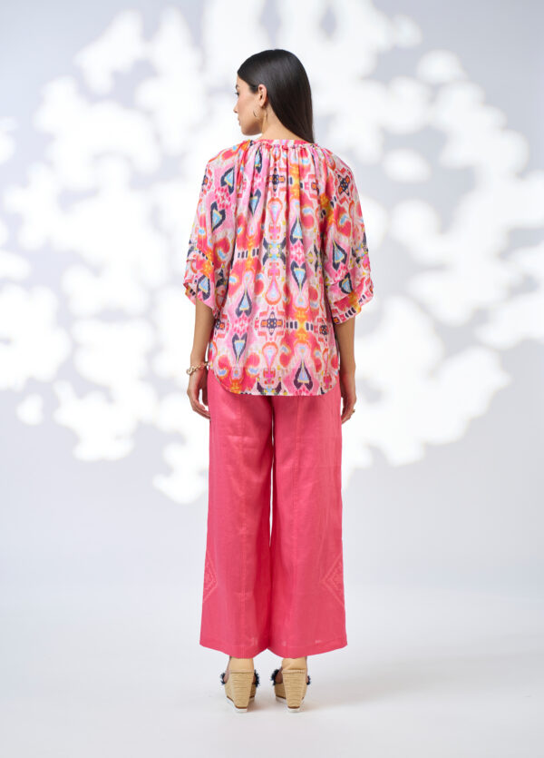 Loobie’s Story - Solana Blouse LS3119 - Flamingo Multi - Image 3