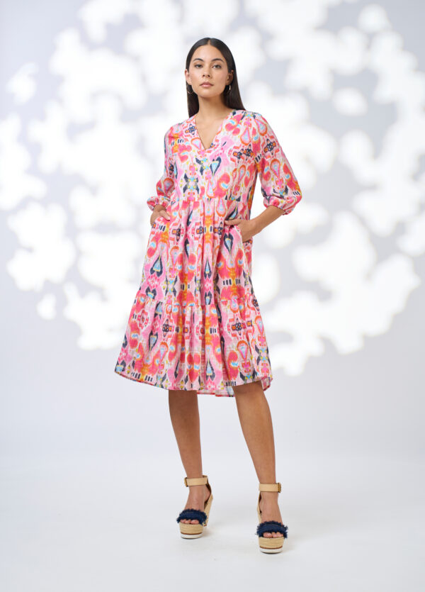 Loobie’s Story - Solana Dress LS3120 - Flamingo Multi