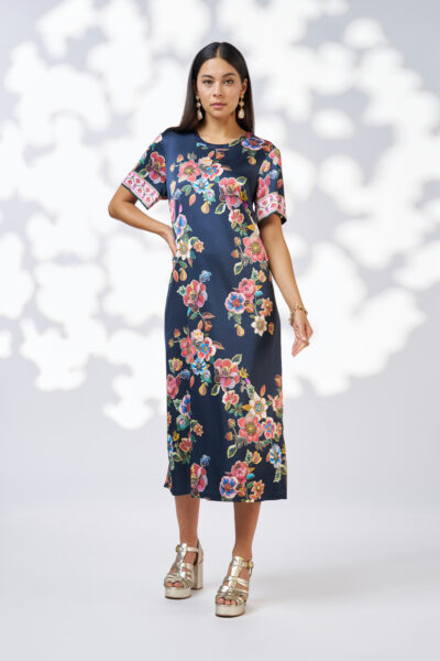Loobie’s Story - Mystic Rose Dress LS3132 - Indigo Multi