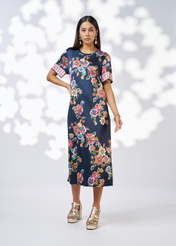 Loobie’s Story - Mystic Rose Dress LS3132 - Indigo Multi