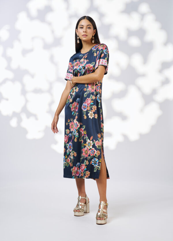 Loobie’s Story - Mystic Rose Dress LS3132 - Indigo Multi - Image 2