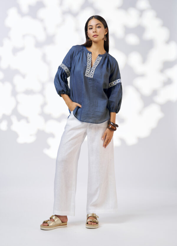 Loobie’s Story - Maya Top LS3176 - Denim - Image 2
