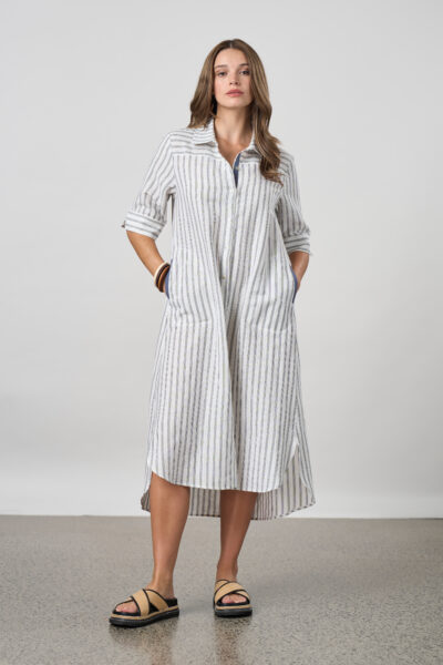 Madly Sweetly - Interval Shirt Dress MS1725 - White
