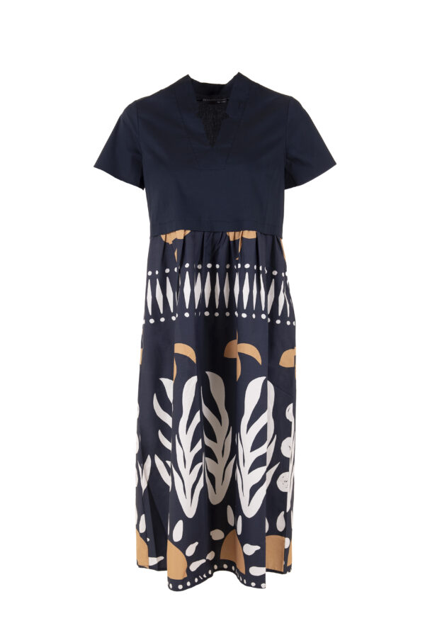 Peruzzi - Print Dress S25113 - Navy - Image 6