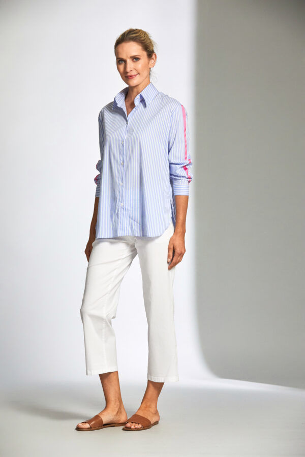 Peruzzi - Stripe Shirt S25120 - Blue/ white - Image 2