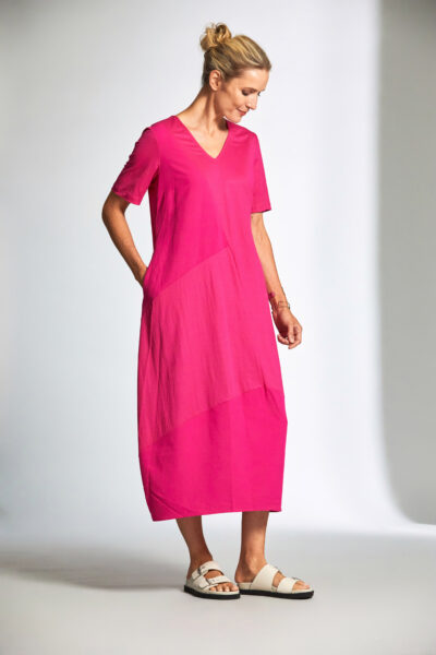 Peruzzi - Two Tone Dress S25188 - Fuschia