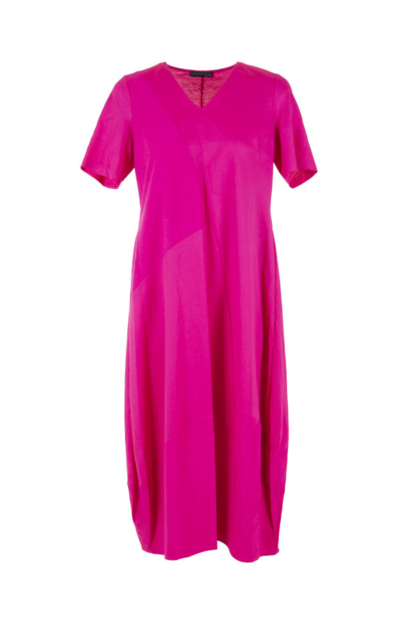 Peruzzi - Two Tone Dress S25188 - Fuschia - Image 4
