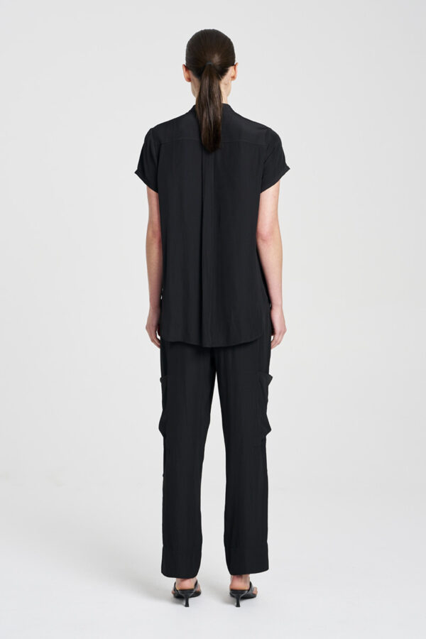 Mela Purdie - Soft Stand Shirt F67 8629 - Navy (Presale) - Image 4