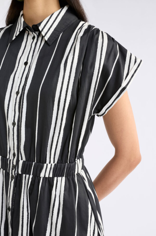 ELK- Reza Shirt Dress - Fez Black Stripe A1371B - Image 4