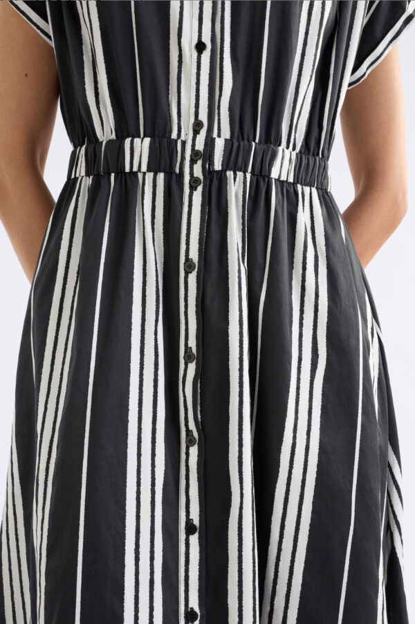 ELK- Reza Shirt Dress - Fez Black Stripe A1371B - Image 5